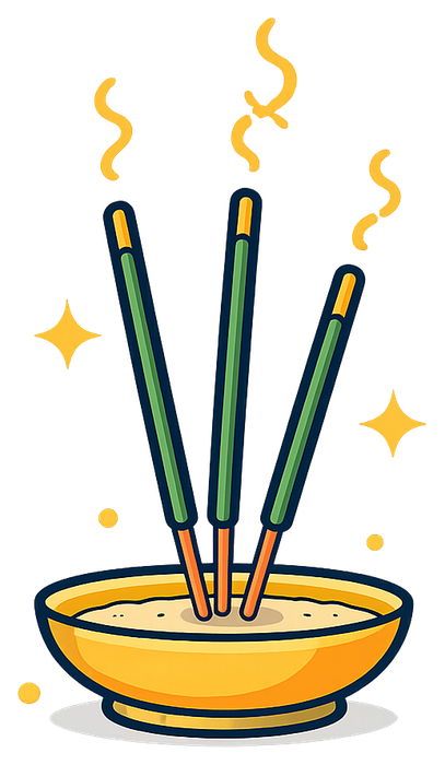 Puja agarbatti illustration