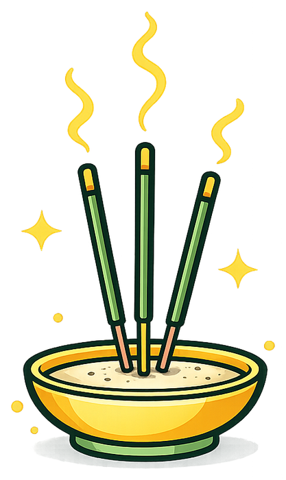 Puja agarbatti illustration