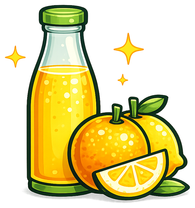 Juices and beverages illustration