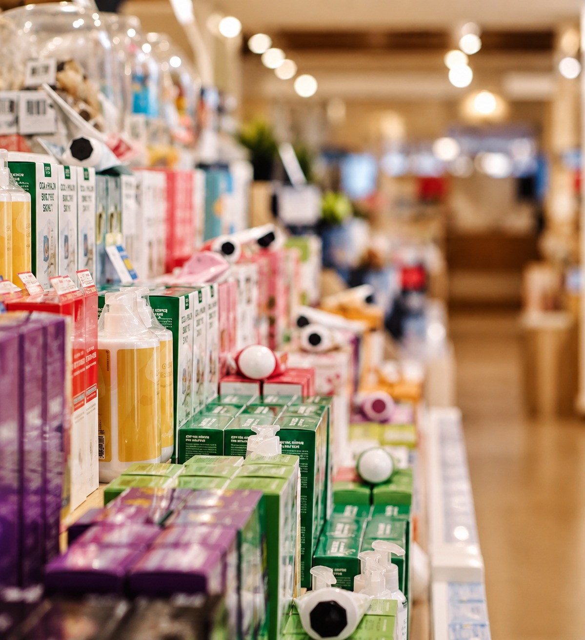 Retail products representing industries supported by Geofast supply chain services