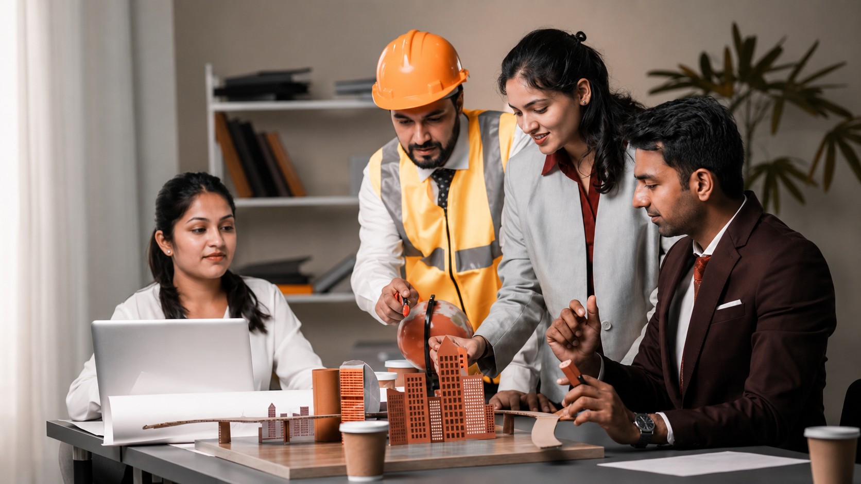 Project team planning a complex supply chain project